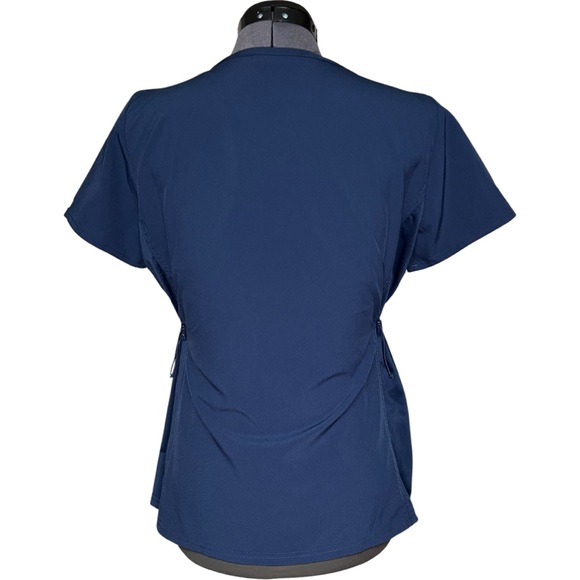 Med couture women’s maternity navy scrub top size small - Picture 5 of 8